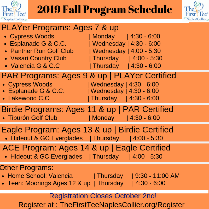 2019-fall-program-schedule-first-tee-naples-collier